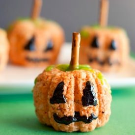 Pumpkin-Shaped Rice Krispies Treats