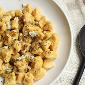 Pumpkin Ricotta Blue Cheese Gnocchi
