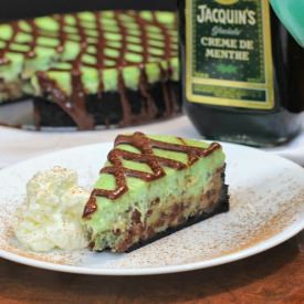 Grasshopper Cheesecake with Nutella