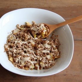 Healthy Microwave Apple Crumble