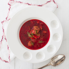 Beet Soup with Sweet Potato