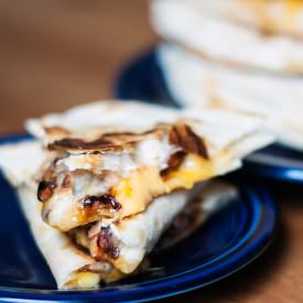 BBQ Ham & Onion Quesadillas