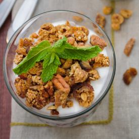 Maple Pecan Granola with Dates