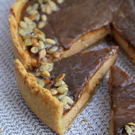 Pumpkin Bourbon Caramel Tart