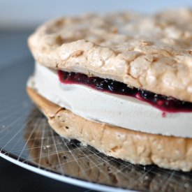 Coffee Ice Cream Meringue Cake