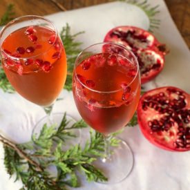 Blueberry Pomegranate Holiday Fizz