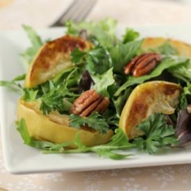 Salad with Broiled Apples and Pecan