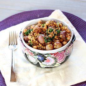 Freekeh Salad with Roasted Grapes