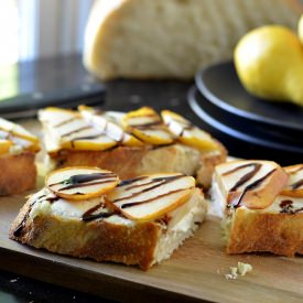 Pear & Goat Cheese Tartines