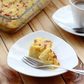 Cheese, Corn and Chorizo Cake