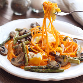 Butternut Squash Noodles with Egg