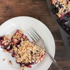 Skillet Blueberry Apple Crisp