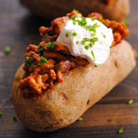 Chicken Sloppy Joe Stuffed Potatoes