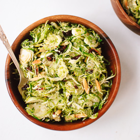 Honey Mustard Brussels Sprout Slaw