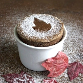 Chocolate Souffle with Orange Zest