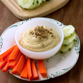 Hummus and Sunflower Seeds