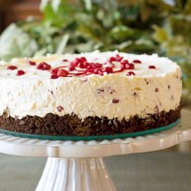 Pomegranate Whipped Cream Cheesecake
