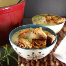 Tarragon Chicken Pot Pie Soup