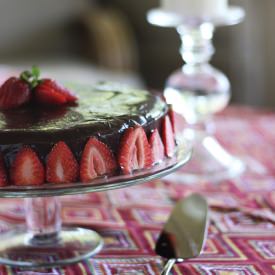 Gluten-Free Flourless Choc-Nut Cake