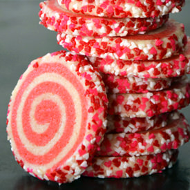 Pink Pinwheel Sugar Cookies