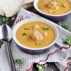 Red Pepper Soup with Chorizo