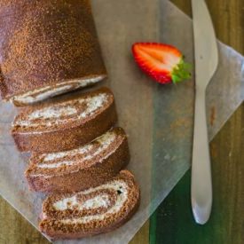 No Flour Chocolate Sponge Cake Roll