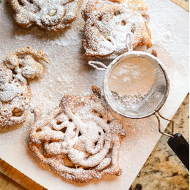 Mini Homemade Funnel Cakes