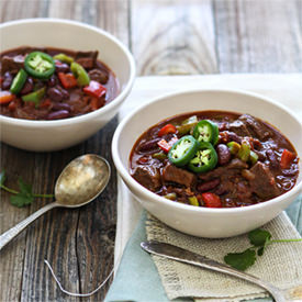 Braised Short Rib Chili with Bacon
