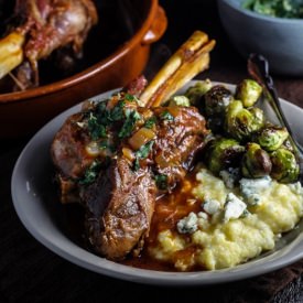 Braised Lamb Shank with Polenta