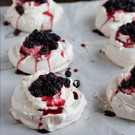 Cream and Blackberry Pavlova