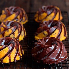 Pumpkin and Chocolate Bundt Cakes