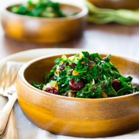 Balsamic Kale with Cranberries
