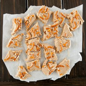White Chocolate Pumpkin Fudge