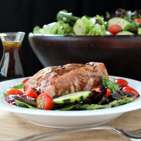 Balsamic Glazed Salmon Salad
