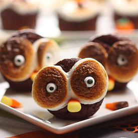 Hooty Marshmallow Chocolate Cupcake