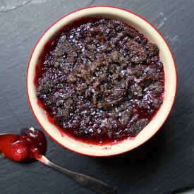 Chocolate Cranberry Crumble