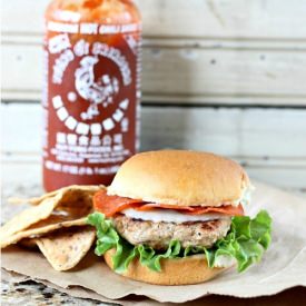 Turkey Burger w/Siracha & Pepperoni