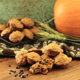 Mini Pumpkin Chocolate Chip Muffins