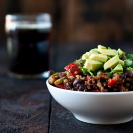 Mushroom Quinoa Beer Chili