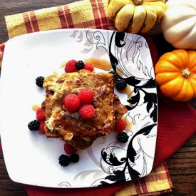 Paleo Pumpkin Bread French Toast