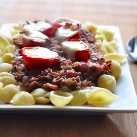 Pasta Beef Mozzarella Melt