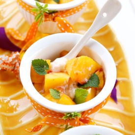 Peaches in Brandy Sauce