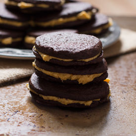 Oreo Cookies with Pumpkin Frosting