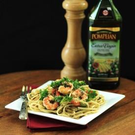 Shrimp and Linguini Olio