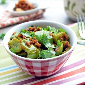 Bell Pepper Gram Flour Stir Fry
