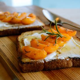 Toast with Apricots and Rosemary
