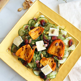 Cucumber Noodles with Persimmons
