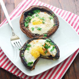 Eggs Baked in Portobello