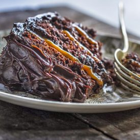 Choc, Beetroot, Salted Caramel Cake