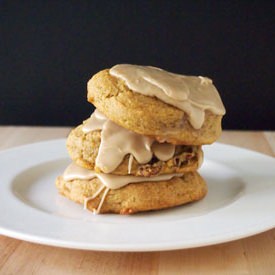 Pumpkin Cookies with Frosting